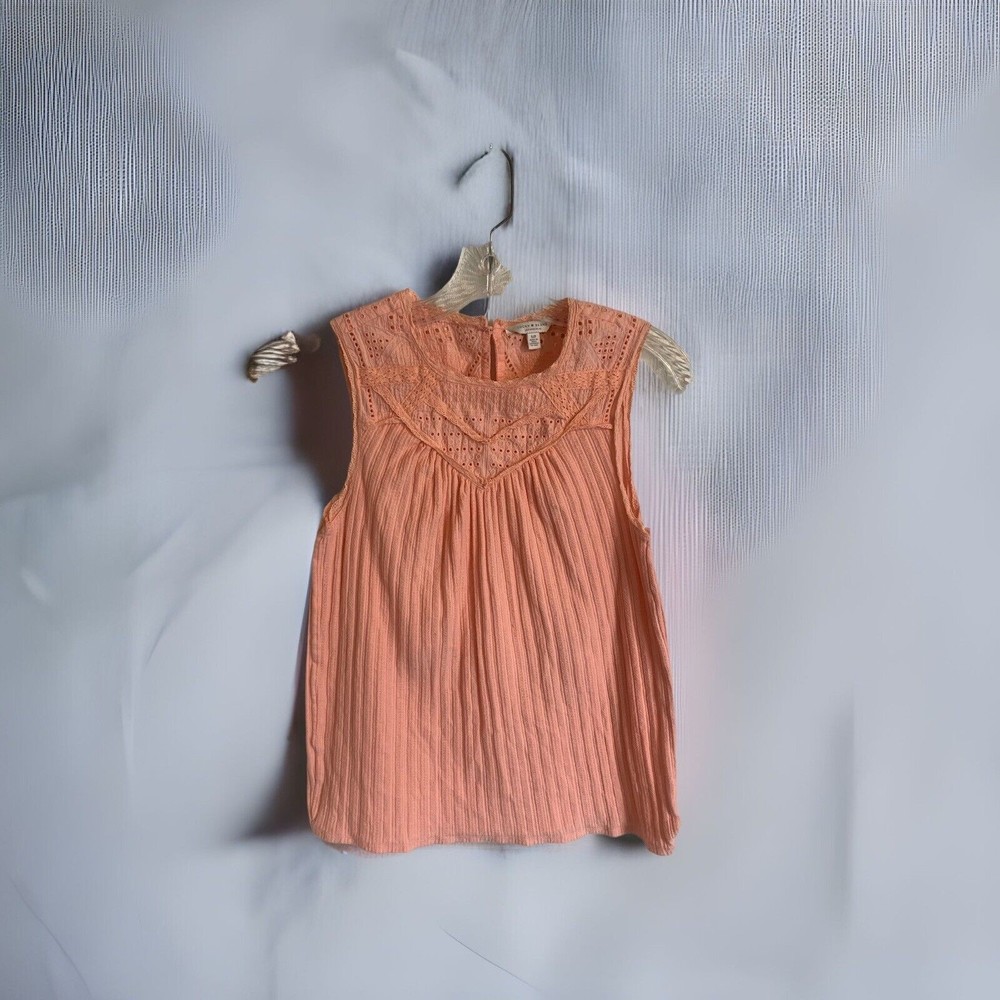 Lucky Brand Woman's Pink Peach Sleeveless Blouse Size S MSRP $59.50